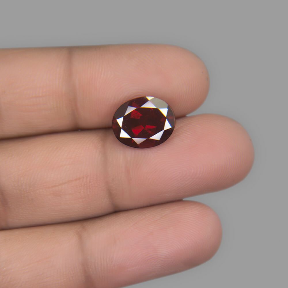 Natural Garnet Gemstone, Oval Shape Cut Stone