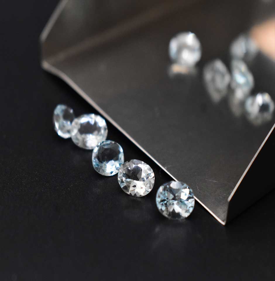 Oval Faceted Loose Aqumarines