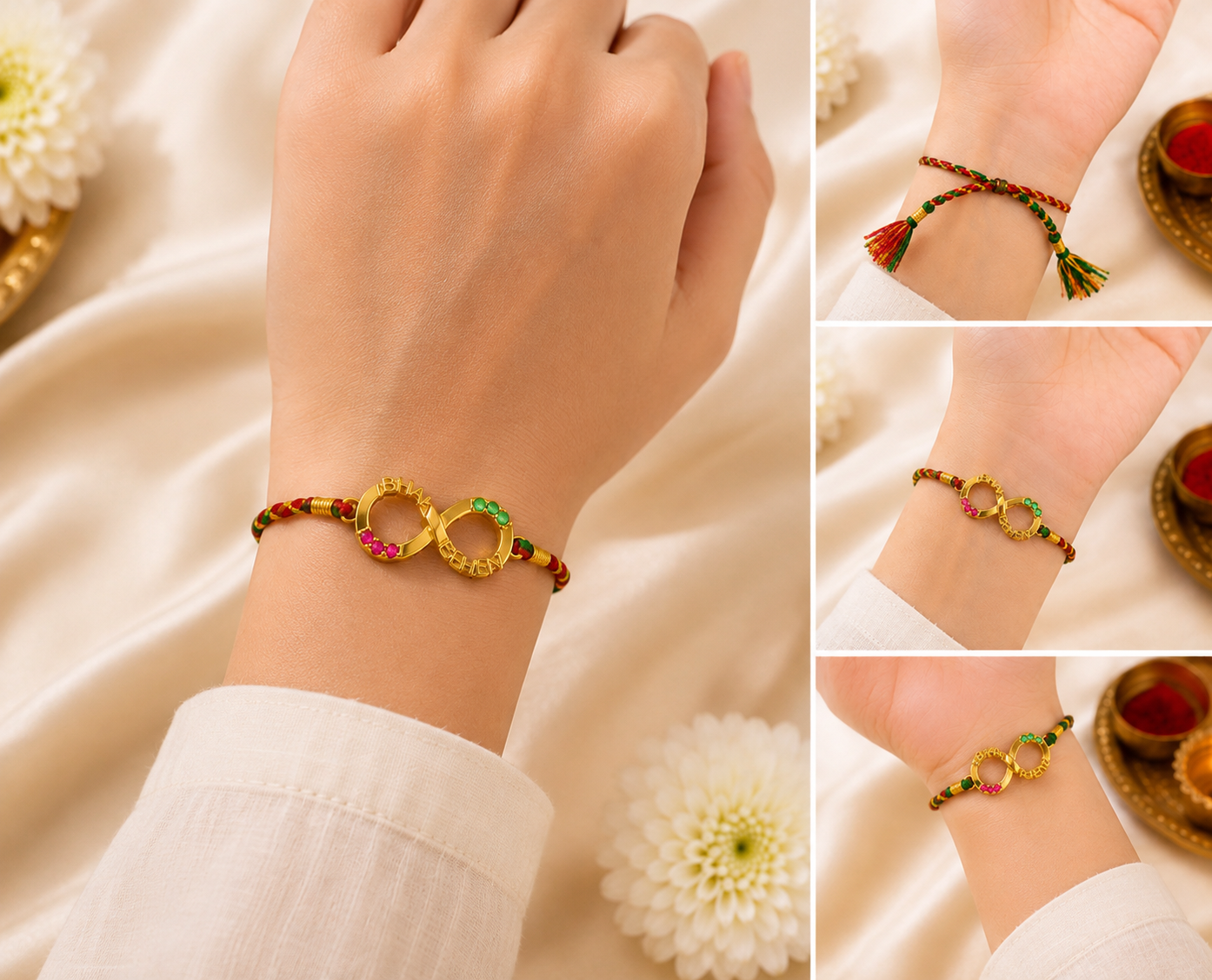 Bhai Bhan Infinity Bond 92.5 Pure Silver Rakhi