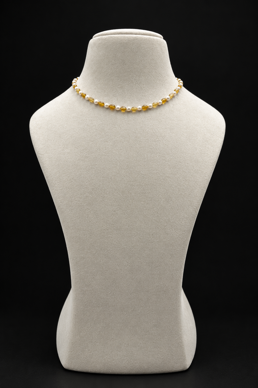 Yellow Sapphire x Peal necklace
